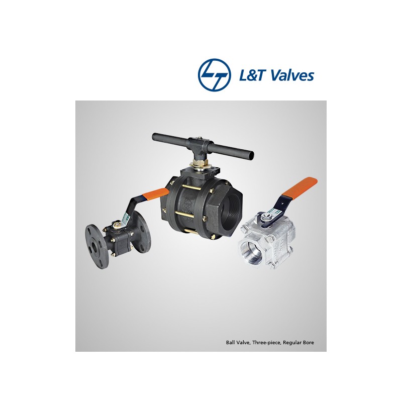 L&T CS (WCB) Red Bore 3pc Steam Ball Valve - Non IBR