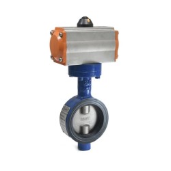 Sant CI Butterfly Valve With Pneumatic Actuator