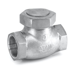 Atam Investment Casting Stainless Steel (CF-8) Union Cover Horizontal Lift Check Valve No.9 Screwed PN-25