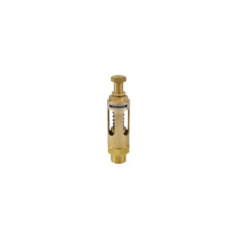 Zoloto Bronze Spring Loaded Safety Relief Valve, Open Discharge Screwed