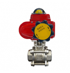 “UPC” ELECTRIC ACTUATOR OPERATED THREE PIECE SCREWED END BALL VALVE