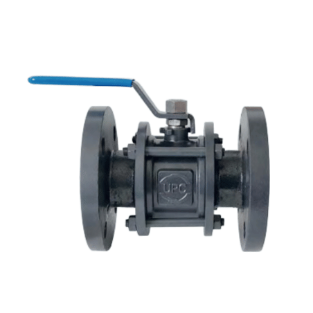 “UPC” FLANGE END THREE PIECE DESIGN W.C.B BALL VALVE