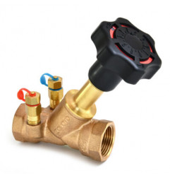 Zoloto Bronze Double Regulating Balancing Valve (Screwed) With Nozzle