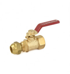 Zoloto Bronze Ball Valve With Flare Nut (Mixed Ends)