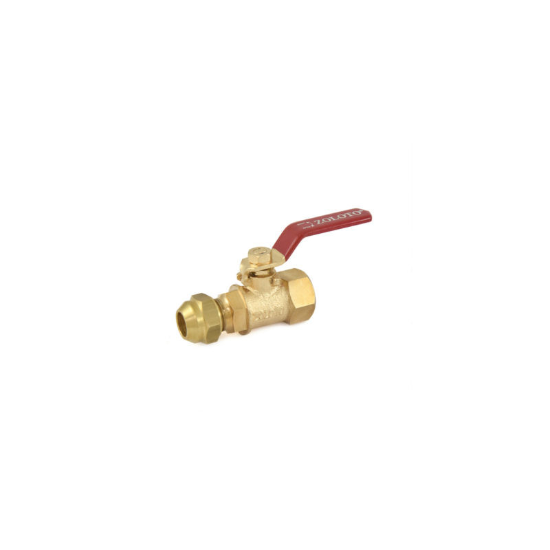 Zoloto Bronze Ball Valve With Flare Nut (Mixed Ends)