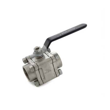 Zoloto Stainless Steel CF8M (SS316) Three Piece Design Ball Valve, Class-150 (Screwed)