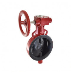 Zoloto Butterfly Valve (Wafer Type), PN-25 With S.G Iron Disc Gear Operated