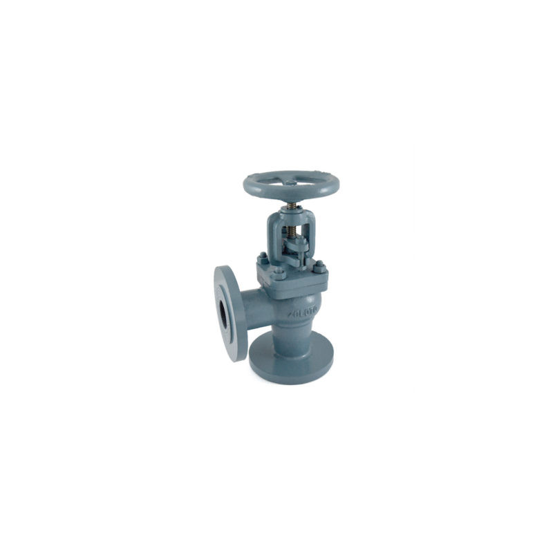 Zoloto  Cast Iron Globe Steam Stop Valve Angle  Pattern (Flanged)