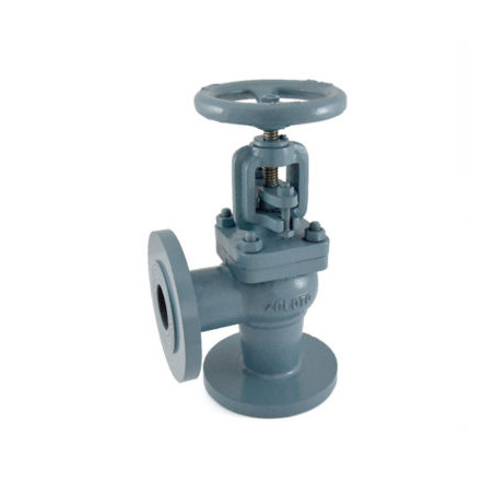 Zoloto  Cast Iron Globe Steam Stop Valve Angle  Pattern (Flanged)