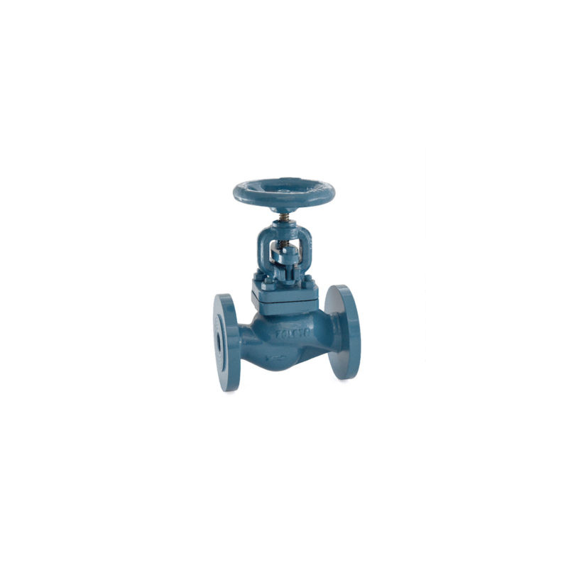 Zoloto Cast Iron Globe Steam Stop Valve Straight Pattern (Flanged)