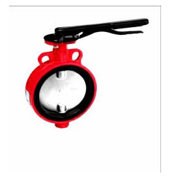 Kartar RED COLOUR Wafer Type C/I Butterfly Valve Iron Disc