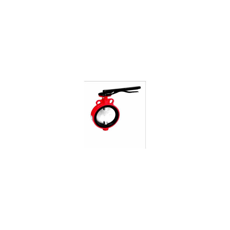 Kartar RED COLOUR Wafer Type C/I Butterfly Valve Iron Disc