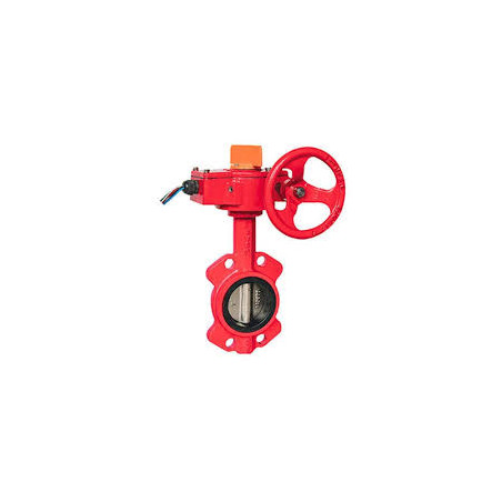 Kartar RED COLOUR Wafer Type C/I Butterfly Valve with S.S. Disc